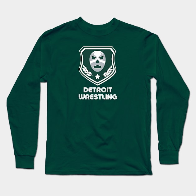 Detroit Wrestling "Leonidas Green" Long Sleeve T-Shirt by DDT Shirts